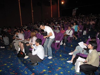 Journalists covered the press conference