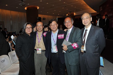 Prominent film director Mr. Peter Chan, speakers Mr. Zhao Jun, Mr. Ng See-yuen, Mr. John Sham and Secretary-General of FDC Mr. Wellington Fung 