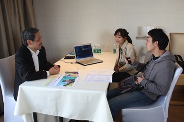 Producer Alexander Chan introduces his animation film project to the Mainland film investors