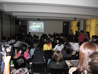 A short film to promote Hong Kong Films is screened at the seminar