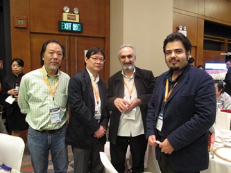 Mr. Mojtaba Ali Faravardeh (second from right), Producer of ‘Kingdom of Solomon’, Mr. Mahdi Zavari (right), Foreign Affairs Manager of KPS Film (production company of ‘Kingdom of Solomon’), and Mr. Kinson Tsang (left), Managing Director of Media Business Services Limited, at the Networking Luncheon