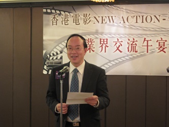 Hon. Ma Fung-kwok, S.B.S., J. P., Chairman of Hong Kong Film Development Council, delivers the welcoming speech at ‘Hong Kong Film New Action - 4K Movie Power’ Networking Luncheon